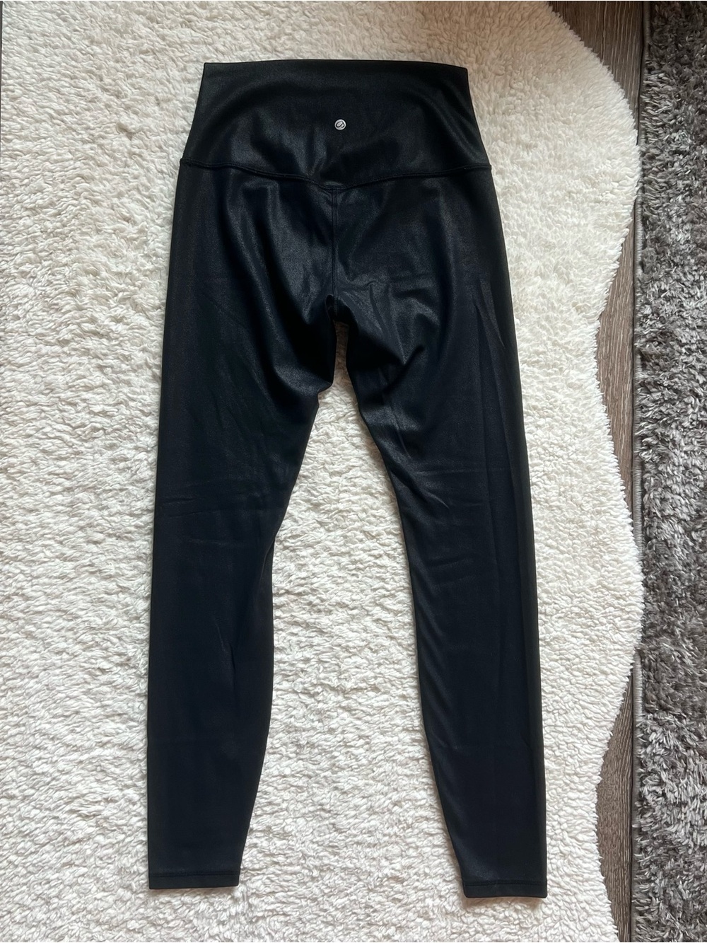 CRZ Yoga Women’s Matte Faux Leather 25” Leggings Mysterious Grey Foil (M)